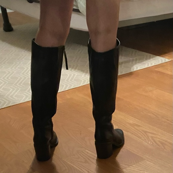 Franco Sarto Kemper Knee High Black Leather Boots, Size 7.5 - Picture 15 of 16